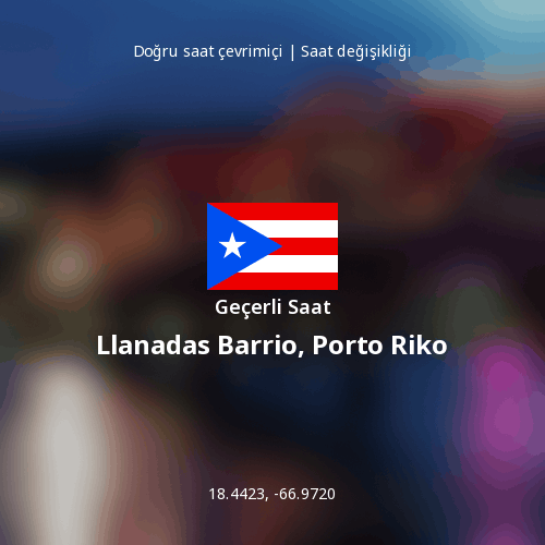Llanadas Barrio, Porto Riko için Geçerli Saat