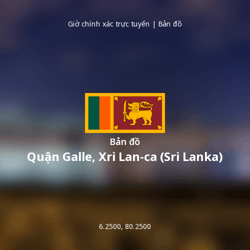 Bản đồ Quận Galle, Xri Lan-ca (Sri Lanka)