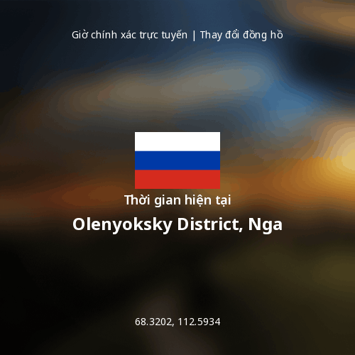 Thời gian hiện tại tại Olenyoksky District, Nga