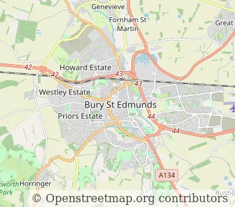 City Bury Saint Edmunds minimap