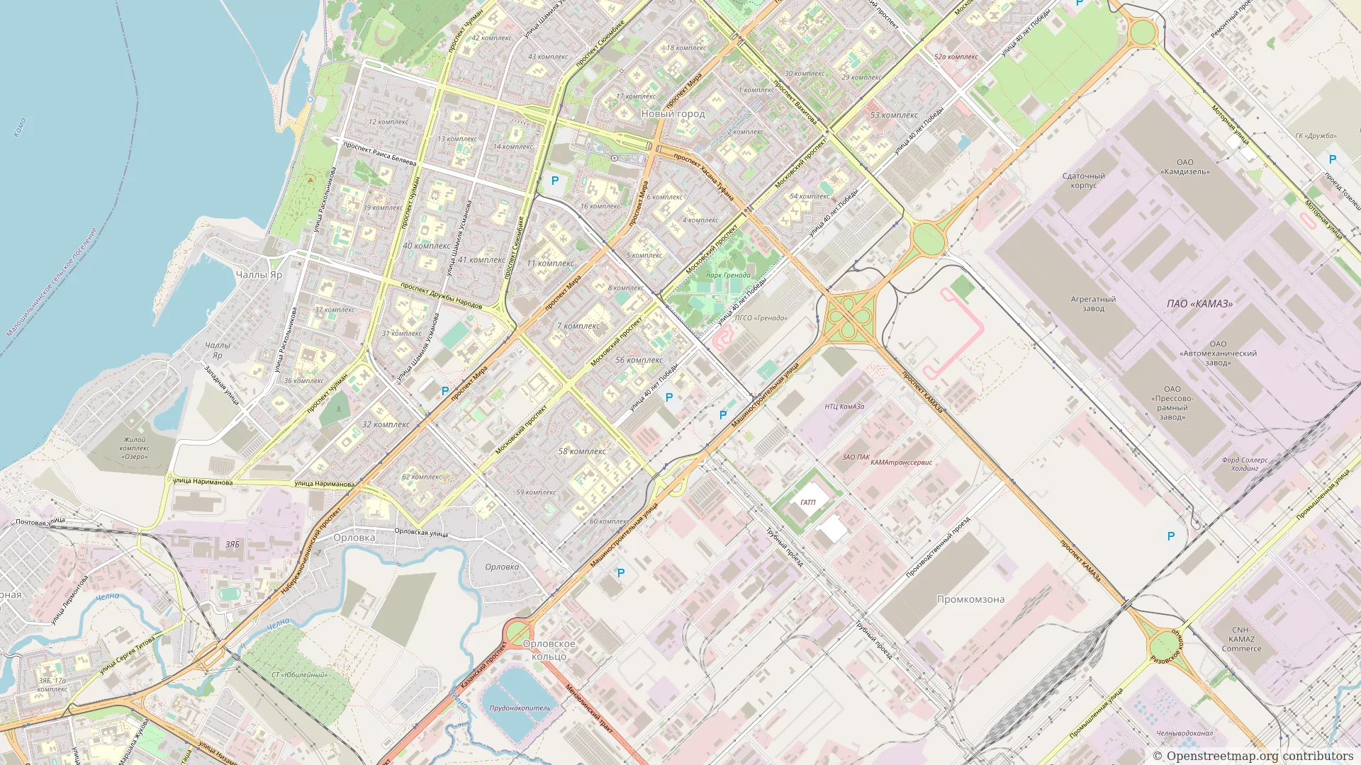 Карта челны по комплексам