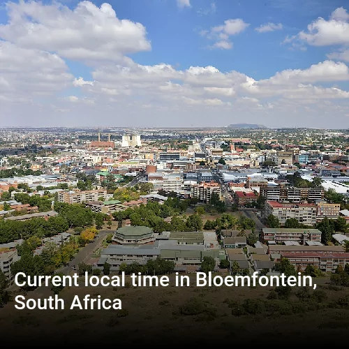Current local time in Bloemfontein, South Africa