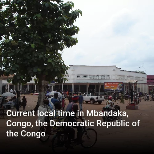 Current local time in Mbandaka, Congo, the Democratic Republic of the Congo