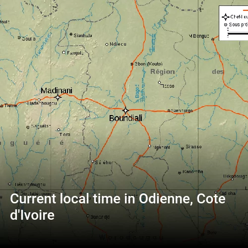 Current local time in Odienne, Cote d'Ivoire