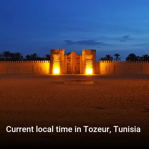 Current local time in Tozeur, Tunisia