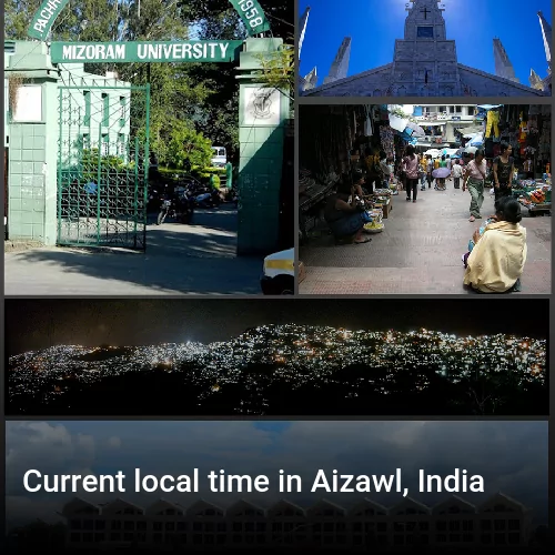 Current local time in Aizawl, India