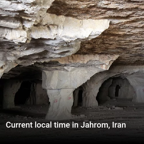 Current local time in Jahrom, Iran
