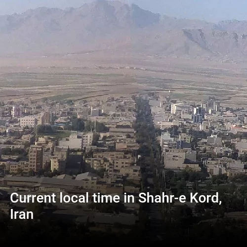 Current local time in Shahr-e Kord, Iran