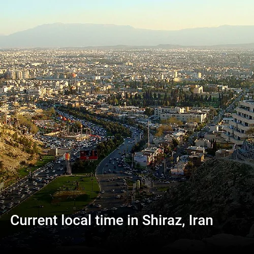Current local time in Shiraz, Iran