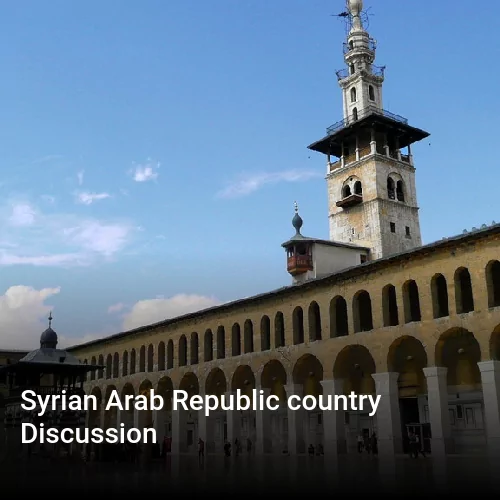 Syrian Arab Republic country Discussion
