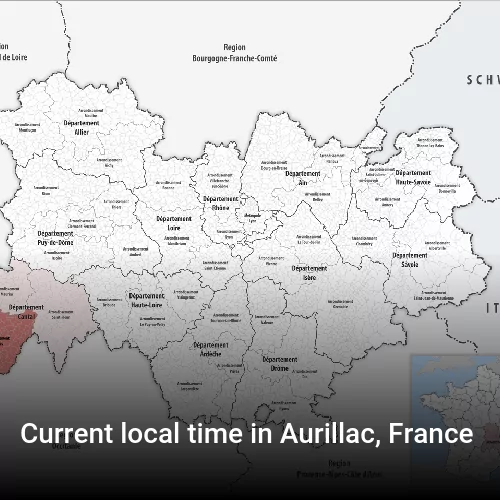 Current local time in Aurillac, France