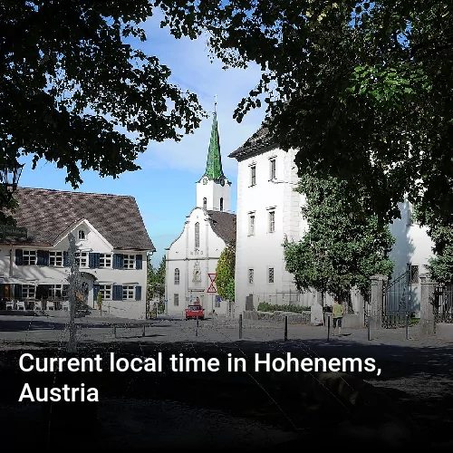 Current local time in Hohenems, Austria