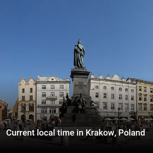 Current local time in Krakow, Poland