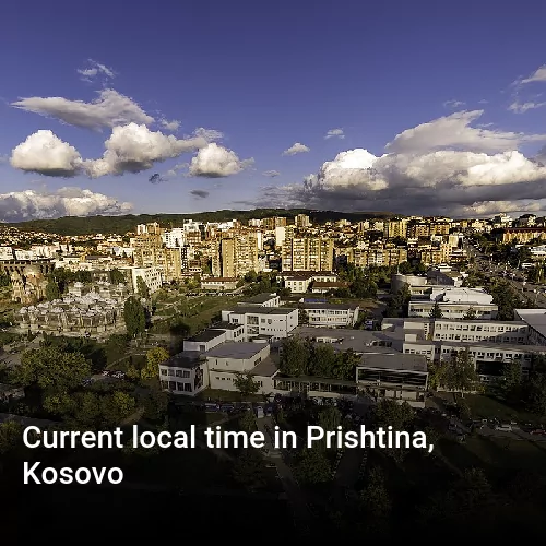Current local time in Prishtina, Kosovo