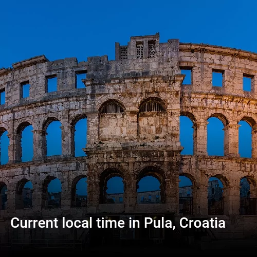 Current local time in Pula, Croatia