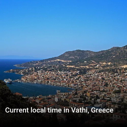 Current local time in Vathi, Greece