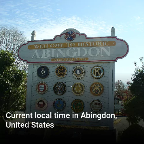 Current local time in Abingdon, United States