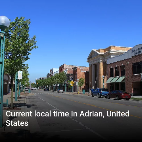 Current local time in Adrian, United States