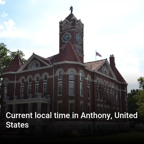 Current local time in Anthony, United States