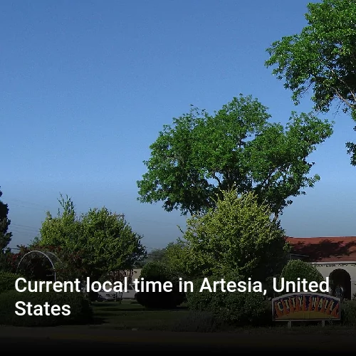 Current local time in Artesia, United States