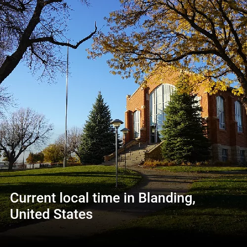 Current local time in Blanding, United States