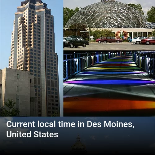 Current local time in Des Moines, United States
