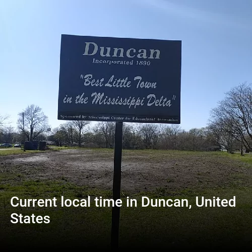 Current local time in Duncan, United States