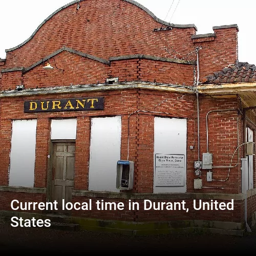 Current local time in Durant, United States