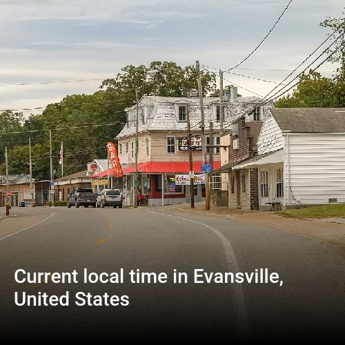 Current local time in Evansville, United States