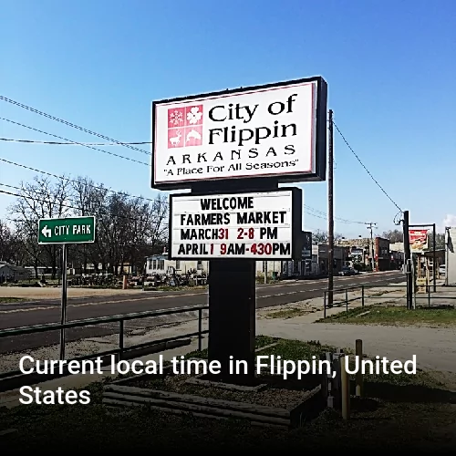 Current local time in Flippin, United States