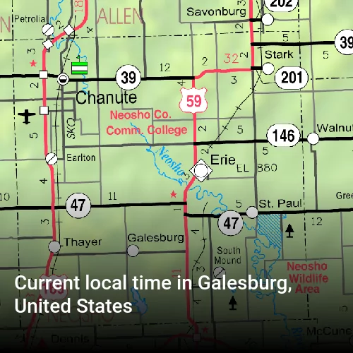 Current local time in Galesburg, United States