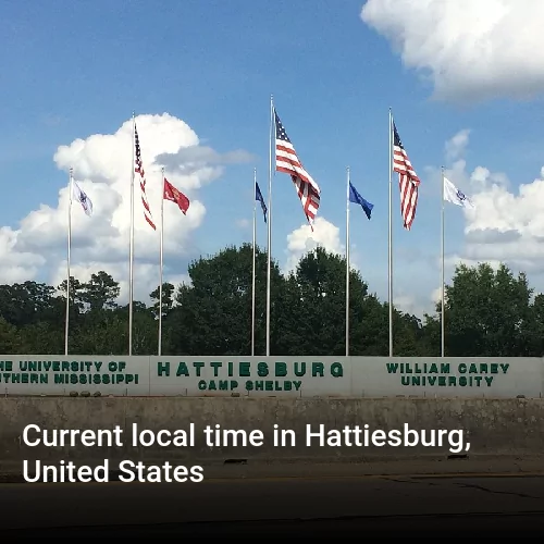 Current local time in Hattiesburg, United States