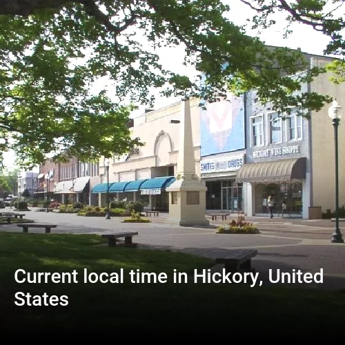 Current local time in Hickory, United States