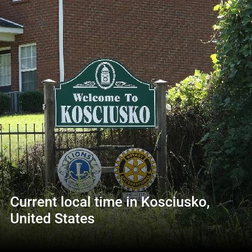 Current local time in Kosciusko, United States