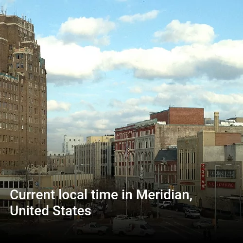 Current local time in Meridian, United States