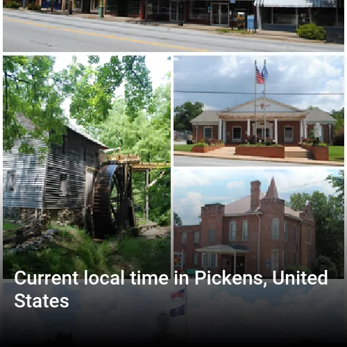 Current local time in Pickens, United States