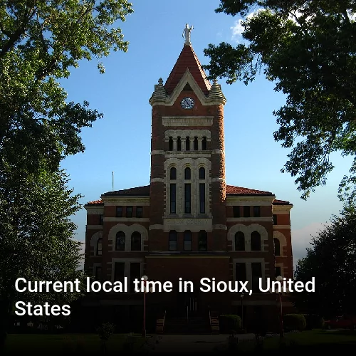 Current local time in Sioux, United States