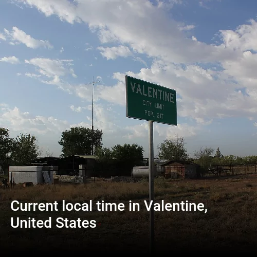Current local time in Valentine, United States