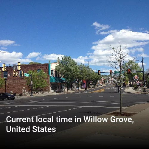 Current local time in Willow Grove, United States