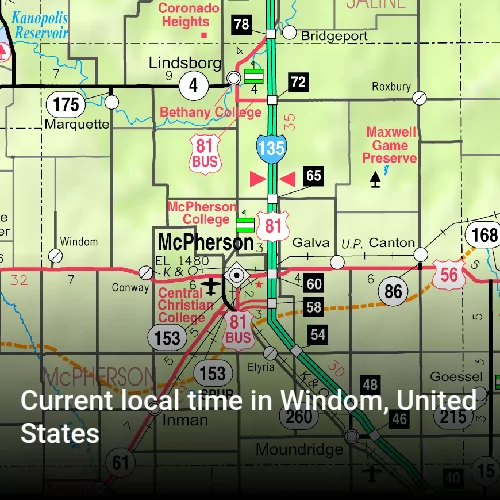 Current local time in Windom, United States