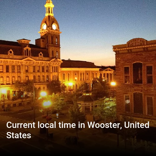Current local time in Wooster, United States