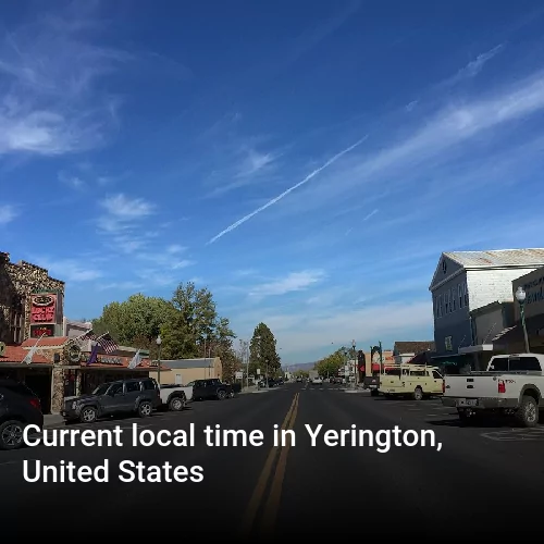 Current local time in Yerington, United States