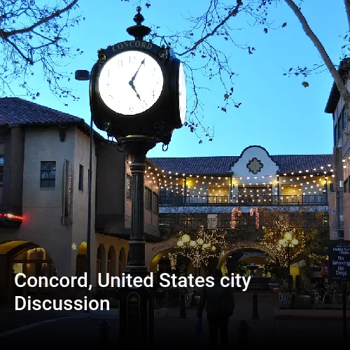 Concord, United States city Discussion