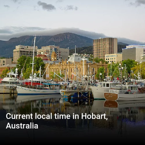 Current local time in Hobart, Australia