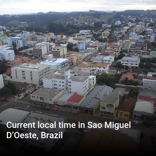 Current local time in Sao Miguel D’Oeste, Brazil